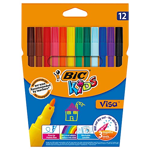 Bic Kids 888695 Fasermaler Visa, 12 Stück, 12-farbig sortiert von BIC Kids