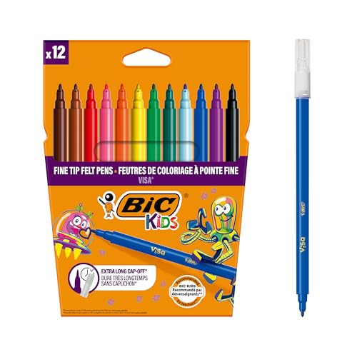 Bic Kids 888695 Fasermaler Visa, 12 Stück, 12-farbig sortiert von BIC Kids