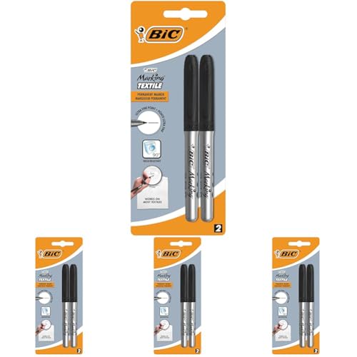 BIC Marking Textilmarker Ultra Fine, Permanent Marker in schwarz, 8er Pack, Strichstärke 0.9 mm, Tinte auf Alkoholbasis BIC Marking Textilmarker Ultra Fine, Permanent Marker in schwarz, 8er Pack, Strichstärke 0.9 mm, Tinte auf Alkoholbasis von BIC Marking