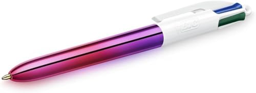 BIC - 1 Kugelschreiber, 4 klassische Farben, Farbverlauf, mittlere Spitze: 1 mm, 1 Visuell, Blau von BIC
