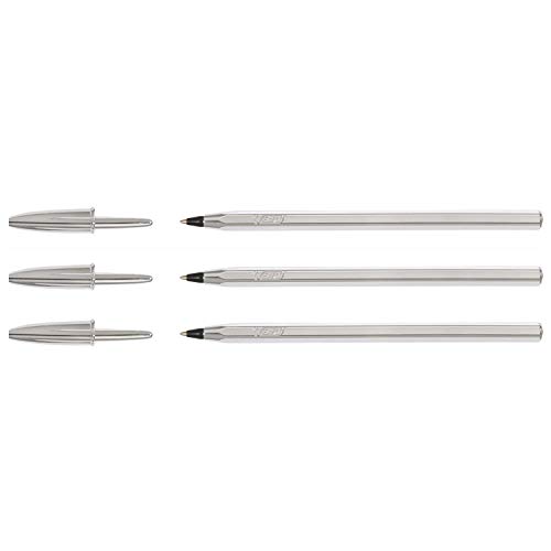BIC 3 Stück Kugelschreiber Kristall limitierte Geburtstags-Edition, schwarz Tinte, Körper silber BIC 3 Stück Kugelschreiber Kristall limitierte Geburtstags-Edition, schwarz Tinte, Körper silber von BIC
