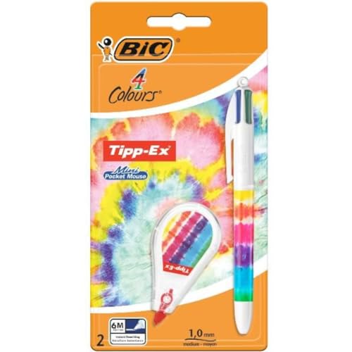 BIC 4 COLOURS TIE DYE + Korrektor TIPP-EX BIC 4 COLOURS TIE DYE + Korrektor TIPP-EX von BIC