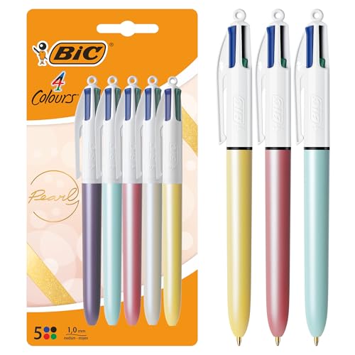 BIC 4 Colours Pearl Multicolor Kugelschreiber, 5er-Pack BIC 4 Colours Pearl Multicolor Kugelschreiber, 5er-Pack von BIC
