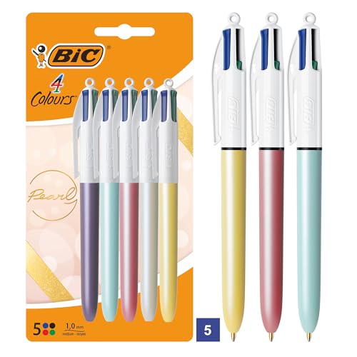 BIC 4 Colours Pearl Multicolor Kugelschreiber, 5er-Pack BIC 4 Colours Pearl Multicolor Kugelschreiber, 5er-Pack von BIC