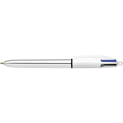 BIC 4 Farben Kugelschreiber 4 Colours Shine, Schaft in Silber, 1er Pack, Ideal für das Büro, das Home Office oder die Schule BIC 4 Farben Kugelschreiber 4 Colours Shine, Schaft in Silber, 1er Pack, Ideal für das Büro, das Home Office oder die Schule von BIC