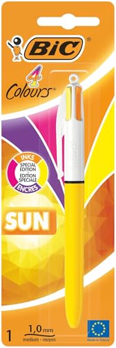 BIC 4 Farben Kugelschreiber 4 Colours Sun, Special Edition, 1er Pack, Ideal für das Büro, das Home Office oder die Schule von BIC