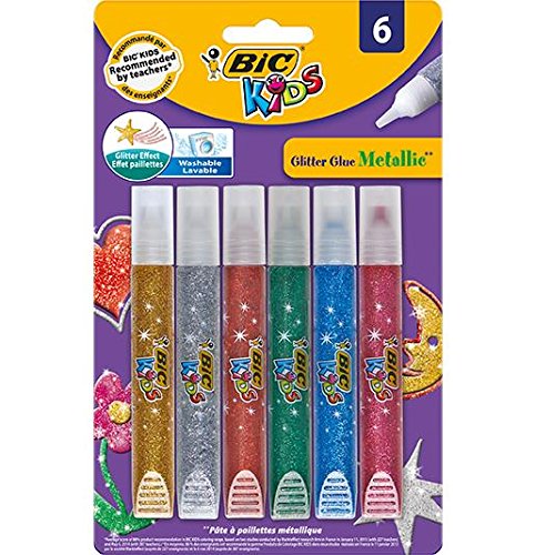 BIC 5 Blister à 6 Tuben Malkleber KIDS Glitter Glue Metallic BIC 5 Blister à 6 Tuben Malkleber KIDS Glitter Glue Metallic von BIC