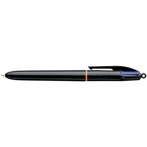 BIC 5 Stück Kugelschreiber 4 Colours PRO schwarz pte Moy. 4 klassischen Farben von BIC
