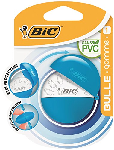 BIC 5 Stück je 1 Radierer Blase mit Schutzhülle von BIC
