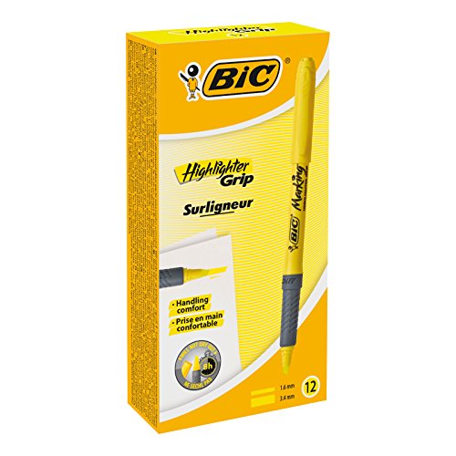 BIC 811935 Marker, gelb, grau, rund, 12 Stück, abgeschrägte Spitze, gelb, grau, rund, 12 Stück BIC 811935 Marker, gelb, grau, rund, 12 Stück, abgeschrägte Spitze, gelb, grau, rund, 12 Stück von BIC