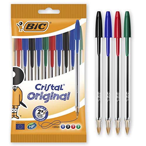 BIC Kugelschreiber Cristal Original, in Schwarz, Strichstärke 1,0 mm, 10er Pack, Ideal für das Büro, das Home Office oder die Schule BIC Kugelschreiber Cristal Original, in Schwarz, Strichstärke 1,0 mm, 10er Pack, Ideal für das Büro, das Home Office oder die Schule von BIC