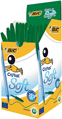 BIC 921219 Kugelschreiber Cristal Soft (0.35 mm) Schachtel à 50 Stück, grün von BIC