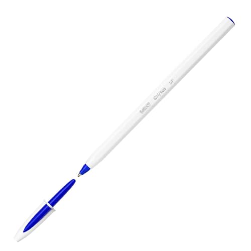 BIC 949879 Kugelschreiber Cristal Up mit Kappe, 0.35 mm, 20 Stück blau von BIC Cristal