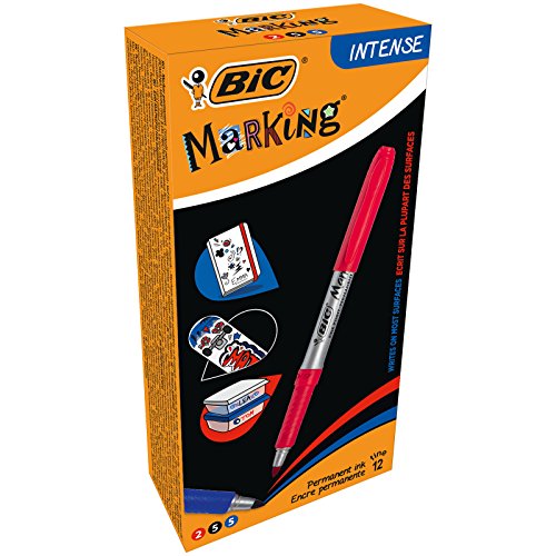 BIC 950467 Kennzeichnung Permanent Marker – Intensive Farben sortiert (12 Stück) von BIC