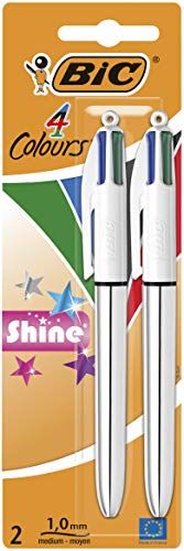 BIC 950639 4 Colours Shine Set 2 Kugelschreiber 1 mm Körper silber BIC 950639 4 Colours Shine Set 2 Kugelschreiber 1 mm Körper silber von BIC