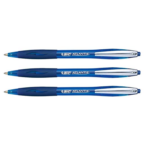 BIC Atlantis Premium 1.0 Druckkugelschreiber, Blau, 3 Stück BIC Atlantis Premium 1.0 Druckkugelschreiber, Blau, 3 Stück von BIC