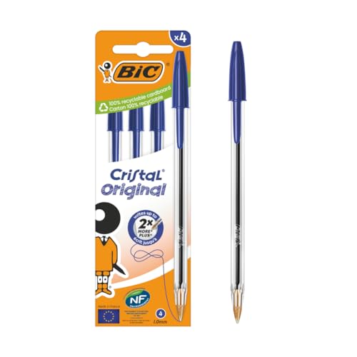 BIC Cristal Original Kugelschreiber, 4 Stück BIC Cristal Original Kugelschreiber, 4 Stück von BIC