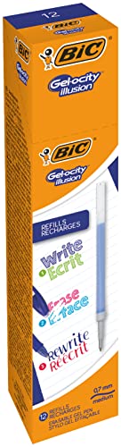 BIC Deutschland 944097 Gel-ocity Illusion Nachfüllpatronen für Gelstifte, 12er Pack, in Blau, Strichstärke Medium, inkl. Aufbewahrungsbox BIC Deutschland 944097 Gel-ocity Illusion Nachfüllpatronen für Gelstifte, 12er Pack, in Blau, Strichstärke Medium, inkl. Aufbewahrungsbox von BIC
