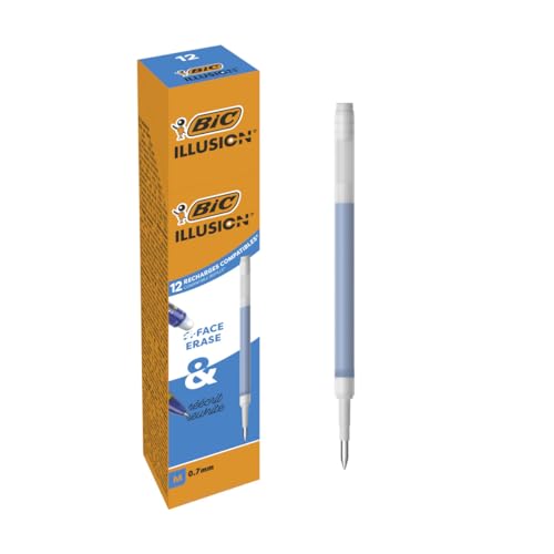 BIC Illusion Nachfüllminen, radierbar, mit wärmeempfindlicher Tinte und Radiergummi, Blau, 12 Stück BIC Illusion Nachfüllminen, radierbar, mit wärmeempfindlicher Tinte und Radiergummi, Blau, 12 Stück von BIC