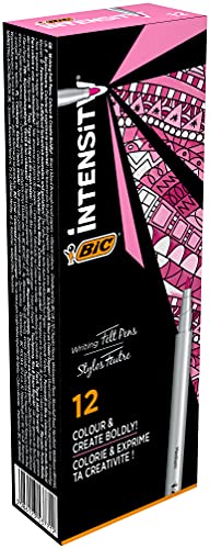 BIC Intensity Fineliner, Filzstifte Set mit 12 Stiften in Rosa, mit mittlerer Spitze, Ideal für das Büro, das Home Office oder die Schule BIC Intensity Fineliner, Filzstifte Set mit 12 Stiften in Rosa, mit mittlerer Spitze, Ideal für das Büro, das Home Office oder die Schule von BIC