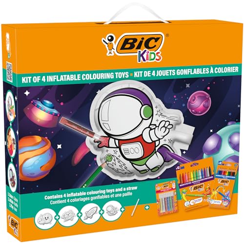 BIC Kids Aufblasbares Spielzeug Set zum Malen im Weltall Motiv: 12 Evolution Buntstifte, 12 Kid Couleur Filzstifte, 6 Glitzerkleber & 4 aufblasbare Spielzeuge BIC Kids Aufblasbares Spielzeug Set zum Malen im Weltall Motiv: 12 Evolution Buntstifte, 12 Kid Couleur Filzstifte, 6 Glitzerkleber & 4 aufblasbare Spielzeuge von BIC