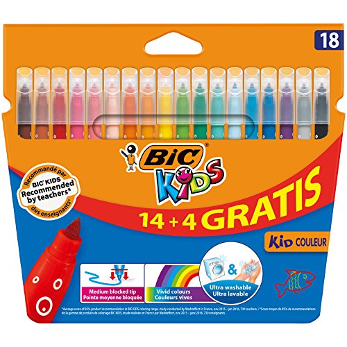 BIC Kids Filzstifte, bunt Etui de 14+4 BIC Kids Filzstifte, bunt Etui de 14+4 von BIC