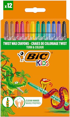 BIC Kids Turn & Colour Wachsmalstifte - mehrfarbig, 12er Pack BIC Kids Turn & Colour Wachsmalstifte - mehrfarbig, 12er Pack von BIC