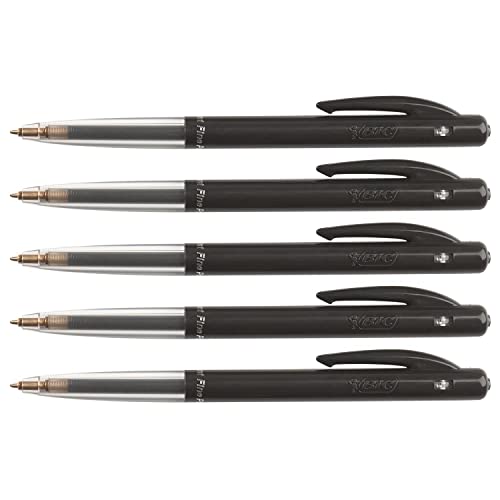 BIC Kugelschreiber, M10 CLIC, feine Spitze, 0,7 mm, schwarze Tinte, 5 Stück BIC Kugelschreiber, M10 CLIC, feine Spitze, 0,7 mm, schwarze Tinte, 5 Stück von BIC