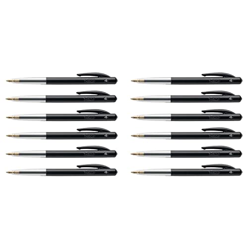 BIC Kugelschreiber, einziehbar, M10 Clic, mittlere Spitze, 1 mm, Schwarz, 12 Stück BIC Kugelschreiber, einziehbar, M10 Clic, mittlere Spitze, 1 mm, Schwarz, 12 Stück von BIC