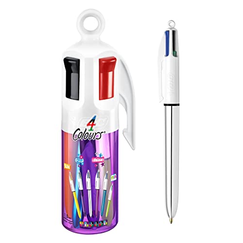 BIC 4 Farben Kugelschreiber Set 4 Colours, 6er Stifte Set in lila Stiftebecher, Geschenkidee für Sammler, Ideal für das Büro, das Home Office oder die Schule BIC 4 Farben Kugelschreiber Set 4 Colours, 6er Stifte Set in lila Stiftebecher, Geschenkidee für Sammler, Ideal für das Büro, das Home Office oder die Schule von BIC