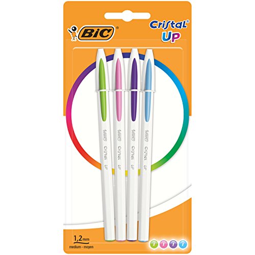 BIC 949870 Cristal Up Kugelschreiber, verschiedene lustige Farben, 4 Stück (1 Stück) von BIC