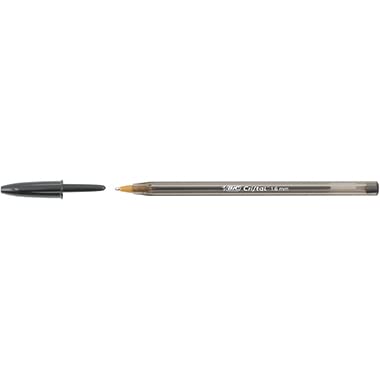 BIC Kugelschreiber Cristal® Large, Strichstärke 0.6mm, Schaft transparent, schwarz von BIC