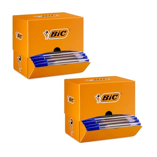 BIC Kugelschreiber Set Cristal Original, in Blau, Strichstärke 0,4 mm, 300er Pack von BIC