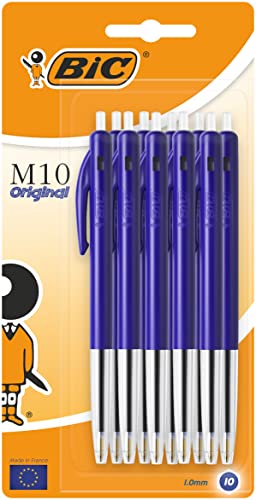BIC M10 Clic Kugelschreiber, M-Spitze, Blau, 10 Stück BIC M10 Clic Kugelschreiber, M-Spitze, Blau, 10 Stück von BIC
