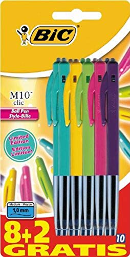 BIC M10 Clic Kugelschreiber, farblich sortiert, 10 Stück BIC M10 Clic Kugelschreiber, farblich sortiert, 10 Stück von BIC