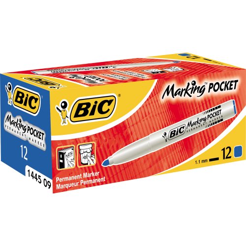 BIC Marking Fine 1445 06 - Permanentmarker, 1,1 mm, Blau, 12er Pack BIC Marking Fine 1445 06 - Permanentmarker, 1,1 mm, Blau, 12er Pack von BIC