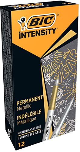 BIC Marking Permanentmarker, verschiedene intensive Farben, Box mit 12 Stück von BIC