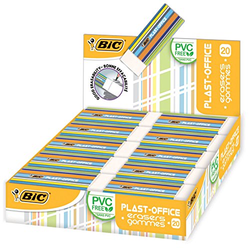 BIC Radierer PLAST-OFFICE, Kunststoff ohne PVC, mit Schutzhülle, Displaybox à 20 Stück BIC Radierer PLAST-OFFICE, Kunststoff ohne PVC, mit Schutzhülle, Displaybox à 20 Stück von BIC