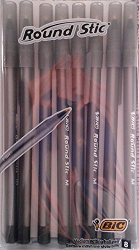 BIC Round Stic Medium-Kugelschreiber - SCHWARZ - ACHTERPACK BIC Round Stic Medium-Kugelschreiber - SCHWARZ - ACHTERPACK von BIC