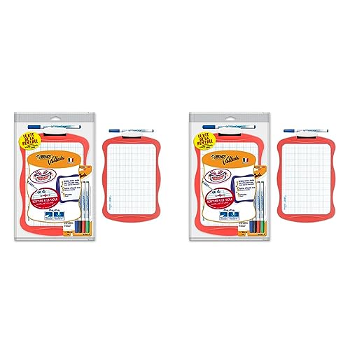 BIC Velleda Set 1, 20 x 31 cm, 1 effaçette 4 Stück, farblich sortiert (Packung mit 2) von BIC