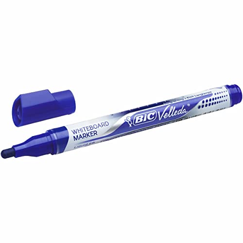 BiC Velleda Whiteboard-Marker, Liquid-Ink-Tank, trocken abwischbar, Blau, 12 Stück BiC Velleda Whiteboard-Marker, Liquid-Ink-Tank, trocken abwischbar, Blau, 12 Stück von BIC