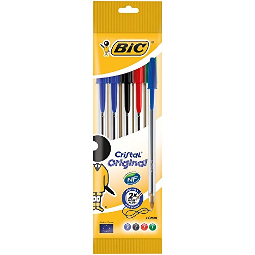 Bic Cristal Kugelschreiber-Set, Medium, 5 Stück, mehrfarbig Bic Cristal Kugelschreiber-Set, Medium, 5 Stück, mehrfarbig von BIC