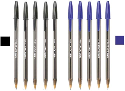 Bic Kugelschreiber, 1,6 mm groß, Schwarz, Blau, 10 Stück Bic Kugelschreiber, 1,6 mm groß, Schwarz, Blau, 10 Stück von BIC