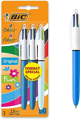 BIC 4 Farben Kugelschreiber Set 4 Colours Original & Fun, 3er Pack, Ideal für das Büro, das Home Office oder die Schule BIC 4 Farben Kugelschreiber Set 4 Colours Original & Fun, 3er Pack, Ideal für das Büro, das Home Office oder die Schule von BIC 4 Colours