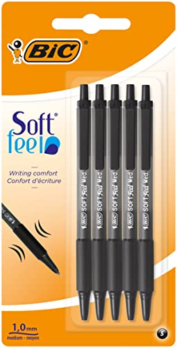 Bic Soft Feel Kugelschreiber, 5 Stück, Farbe schwarz Bic Soft Feel Kugelschreiber, 5 Stück, Farbe schwarz von BIC