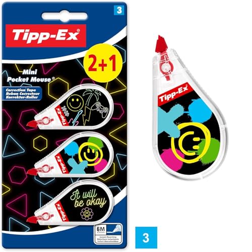 TIPP-EX Mini Pocket Mouse NEON BL2+1 von BIC