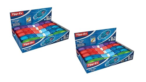 Tipp-Ex Korrekturroller Micro Tape Twist mit Schutzkappe – 4 Farben – 8m x 5mm – 2 x 10er Pack – Ideal für Büro, Home Office & Schule Tipp-Ex Korrekturroller Micro Tape Twist mit Schutzkappe – 4 Farben – 8m x 5mm – 2 x 10er Pack – Ideal für Büro, Home Office & Schule von BIC