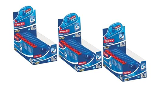 Tipp-Ex Korrekturroller Pocket Mouse mit Schutzkappe – 10m x 4,2mm – 3 x 10er Pack – Großpackung für Büro, Schule & Home Office Tipp-Ex Korrekturroller Pocket Mouse mit Schutzkappe – 10m x 4,2mm – 3 x 10er Pack – Großpackung für Büro, Schule & Home Office von BIC