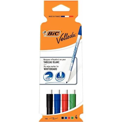 Whiteboard-Marker Velleda 1721, 4 Stück von Bic