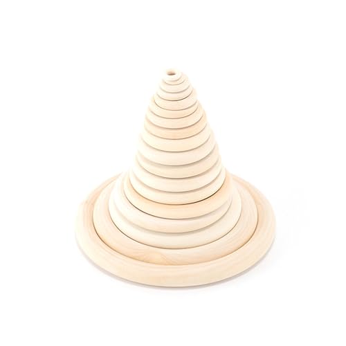 BICI Gardinenringe Holz Verschiedene Größen Holzringe Zum Basteln Holzringe Makramee Vorhangringe Holz Makramee Ringe (150mm*15mm(5 Stück)) von BICI